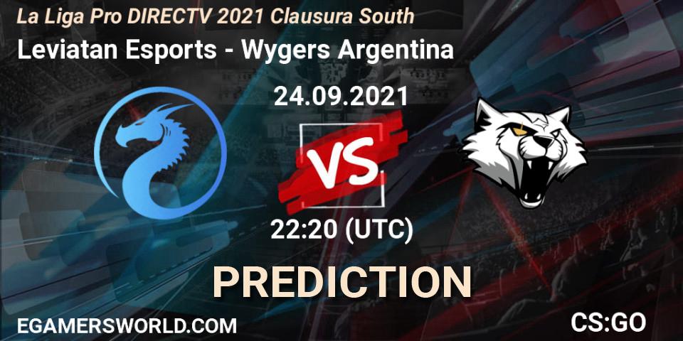 Prognoza Leviatan Esports - Wygers Argentina. 24.09.2021 at 22:30, Counter-Strike (CS2), La Liga Season 4: Sur Pro Division - Clausura
