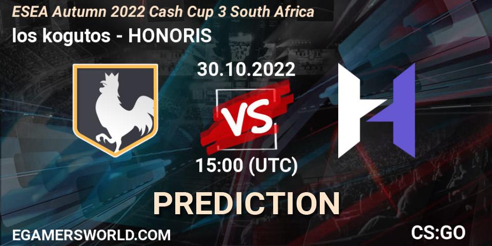 Prognoza los kogutos - HONORIS. 30.10.22, CS2 (CS:GO), ESEA Autumn 2022 Cash Cup 3 South Africa
