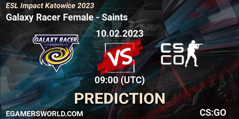 Prognoza Galaxy Racer Female - Saints. 10.02.23, CS2 (CS:GO), ESL Impact Katowice 2023