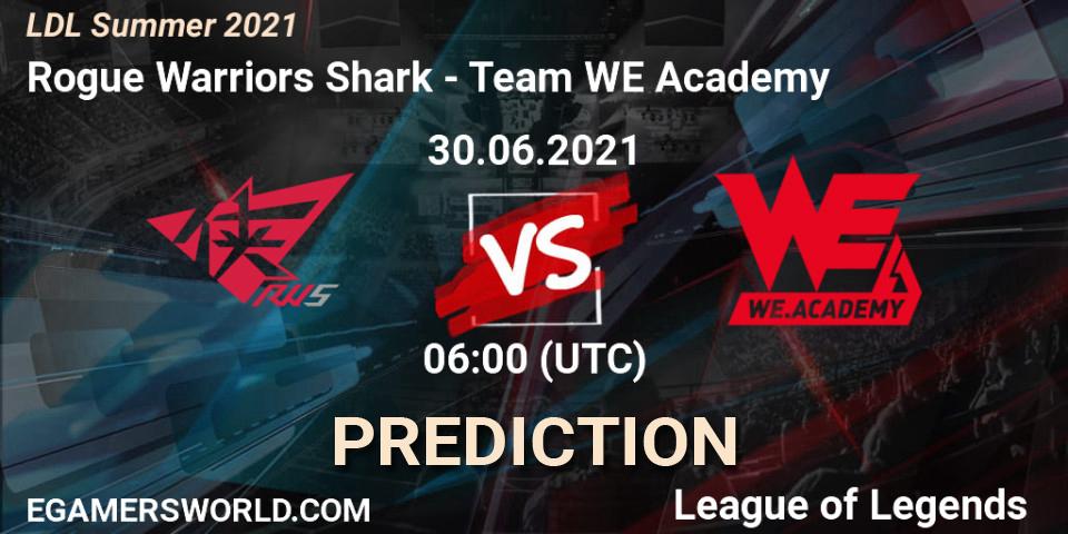 Prognoza Rogue Warriors Shark - Team WE Academy. 30.06.2021 at 06:00, LoL, LDL Summer 2021