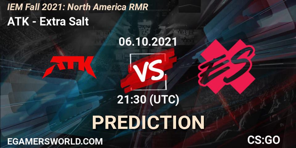 Prognoza ATK - Extra Salt. 06.10.2021 at 20:20, Counter-Strike (CS2), IEM Fall 2021: North America RMR