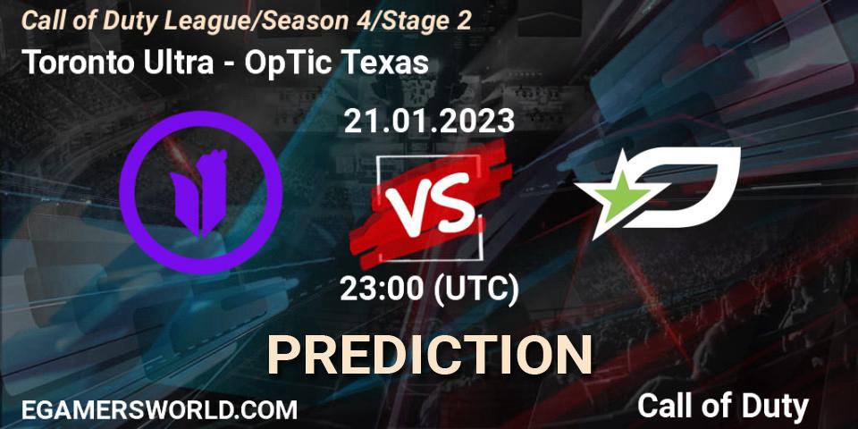 Prognoza Toronto Ultra - OpTic Texas. 21.01.2023 at 23:00, Call of Duty, Call of Duty League 2023: Stage 2 Major Qualifiers