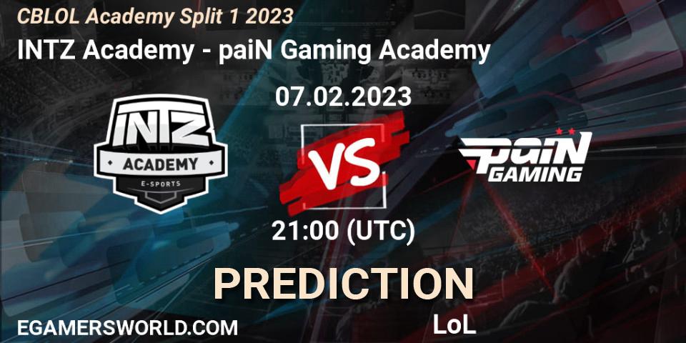 Prognoza INTZ Academy - paiN Gaming Academy. 07.02.23, LoL, CBLOL Academy Split 1 2023