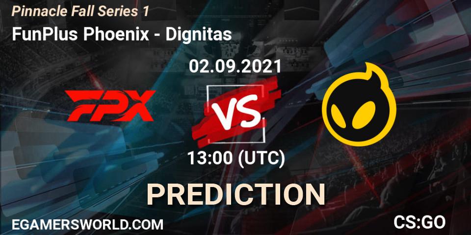 Prognoza FunPlus Phoenix - Dignitas. 02.09.2021 at 13:20, Counter-Strike (CS2), Pinnacle Fall Series #1