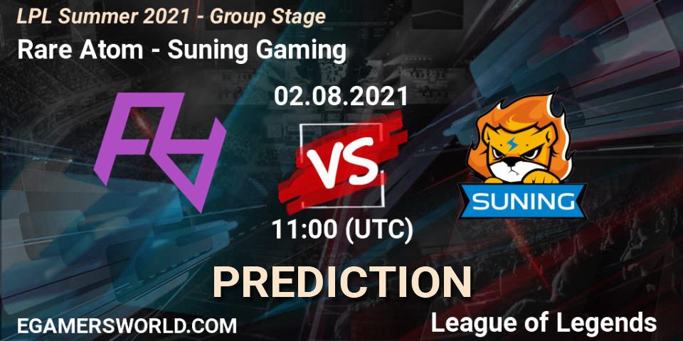 Prognoza Rare Atom - Suning Gaming. 02.08.2021 at 11:40, LoL, LPL Summer 2021 - Group Stage