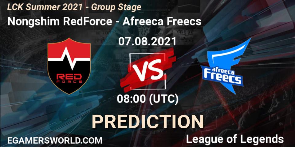 Prognoza Nongshim RedForce - Afreeca Freecs. 07.08.21, LoL, LCK Summer 2021 - Group Stage