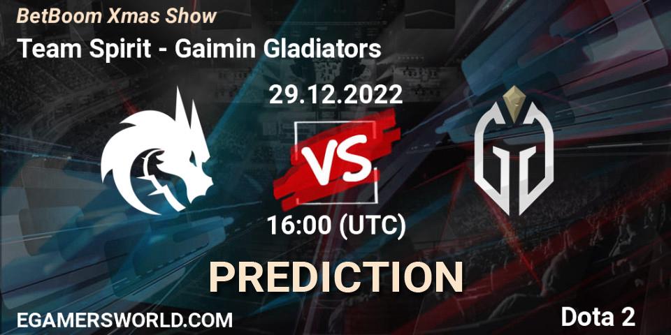 Prognoza Team Spirit - Gaimin Gladiators. 29.12.22, Dota 2, BetBoom Xmas Show