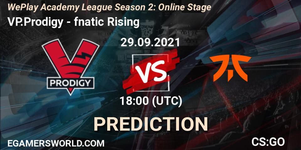 Prognoza VP.Prodigy - fnatic Rising. 29.09.2021 at 17:30, Counter-Strike (CS2), WePlay Academy League Season 2: Online Stage