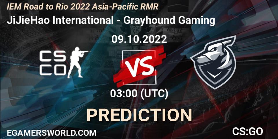 Prognoza JiJieHao International - Grayhound Gaming. 09.10.2022 at 02:00, Counter-Strike (CS2), IEM Road to Rio 2022 Asia-Pacific RMR