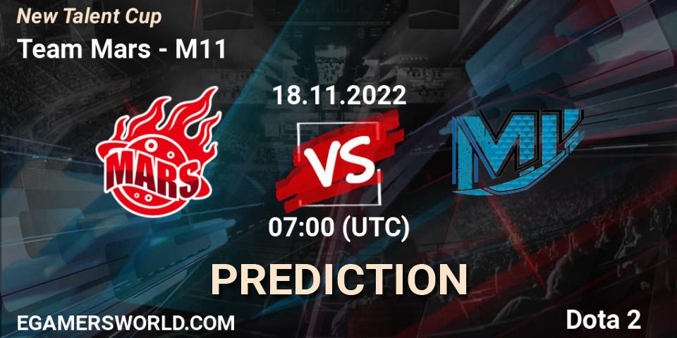 Prognoza Team Mars - M11. 18.11.2022 at 07:00, Dota 2, New Talent Cup