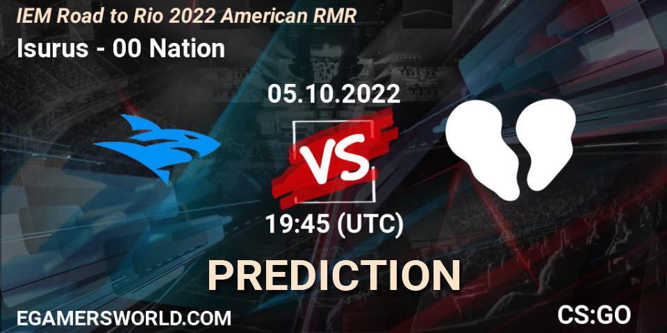 Prognoza Isurus - 00 Nation. 05.10.2022 at 20:30, Counter-Strike (CS2), IEM Road to Rio 2022 American RMR
