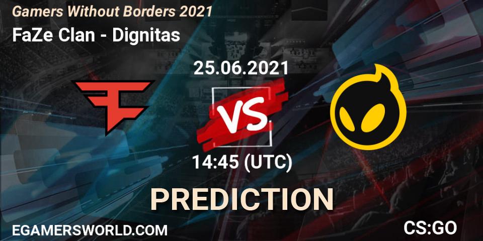Prognoza FaZe Clan - Dignitas. 25.06.2021 at 14:45, Counter-Strike (CS2), Gamers Without Borders 2021