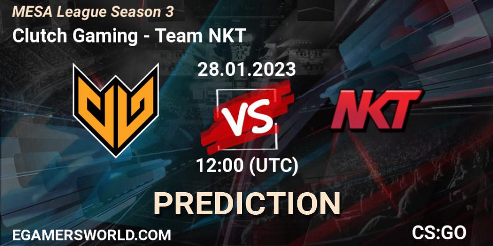 Prognoza Clutch Gaming - Team NKT. 28.01.23, CS2 (CS:GO), MESA League Season 3