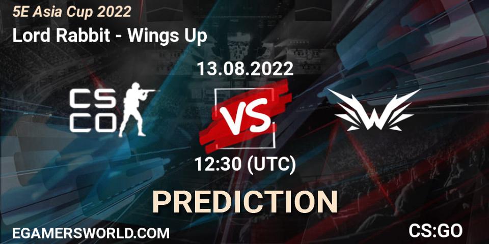 Prognoza Lord Rabbit - Wings Up. 13.08.2022 at 12:30, Counter-Strike (CS2), 5E Asia Cup 2022