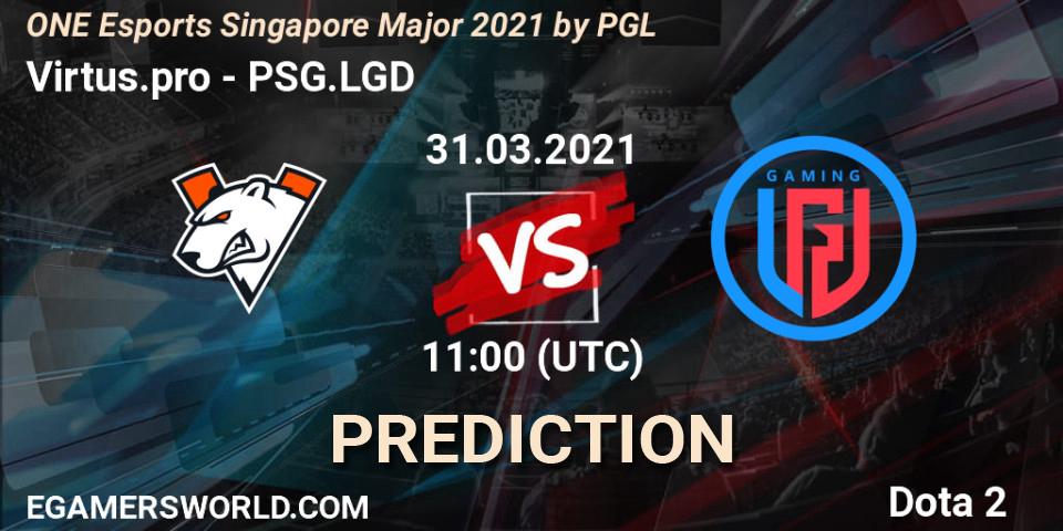 Prognoza Virtus.pro - PSG.LGD. 31.03.2021 at 11:43, Dota 2, ONE Esports Singapore Major 2021
