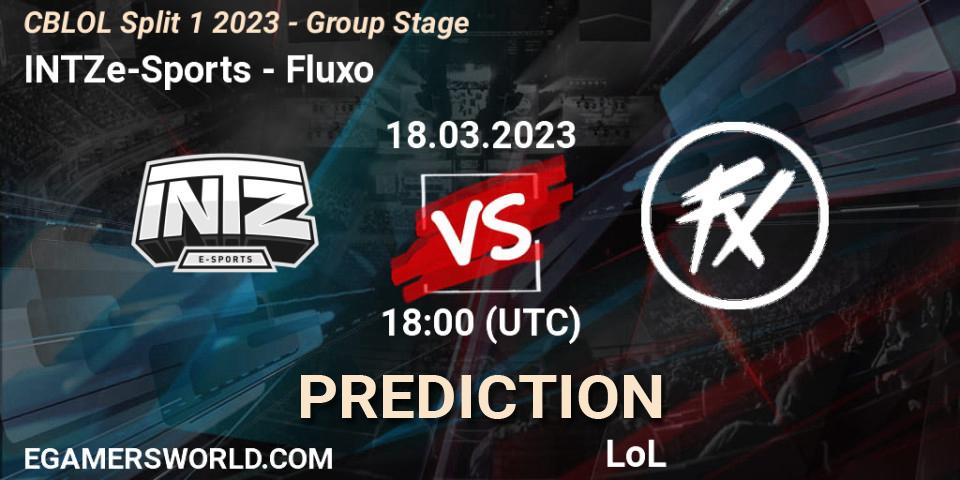 Prognoza INTZ e-Sports - Fluxo. 18.03.2023 at 18:00, LoL, CBLOL Split 1 2023 - Group Stage