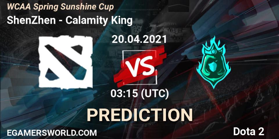 Prognoza ShenZhen - Calamity King. 20.04.2021 at 03:10, Dota 2, WCAA Spring Sunshine Cup