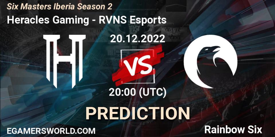 Prognoza Heracles Gaming - RVNS Esports. 20.12.2022 at 20:00, Rainbow Six, Six Masters Iberia Season 2