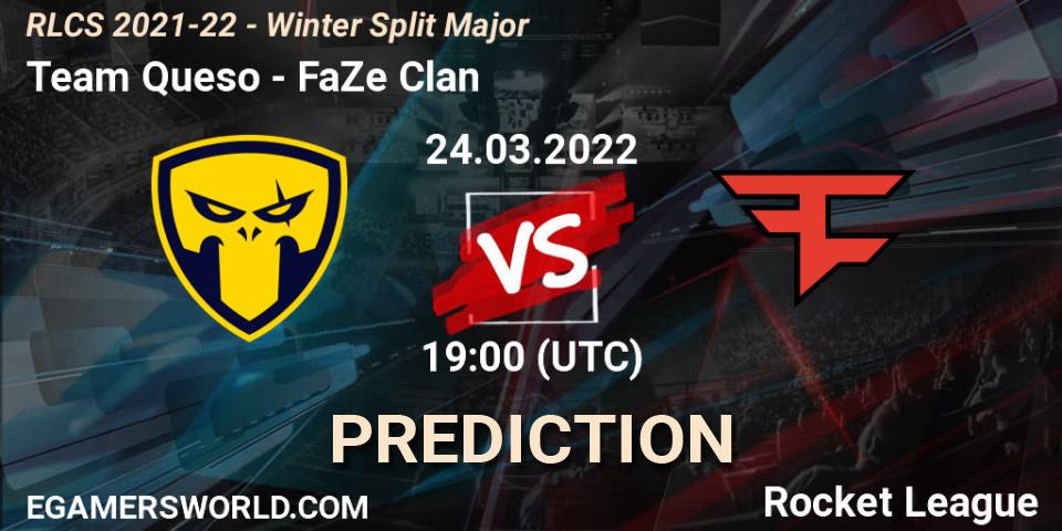 Prognoza Team Queso - FaZe Clan. 24.03.2022 at 21:00, Rocket League, RLCS 2021-22 - Winter Split Major