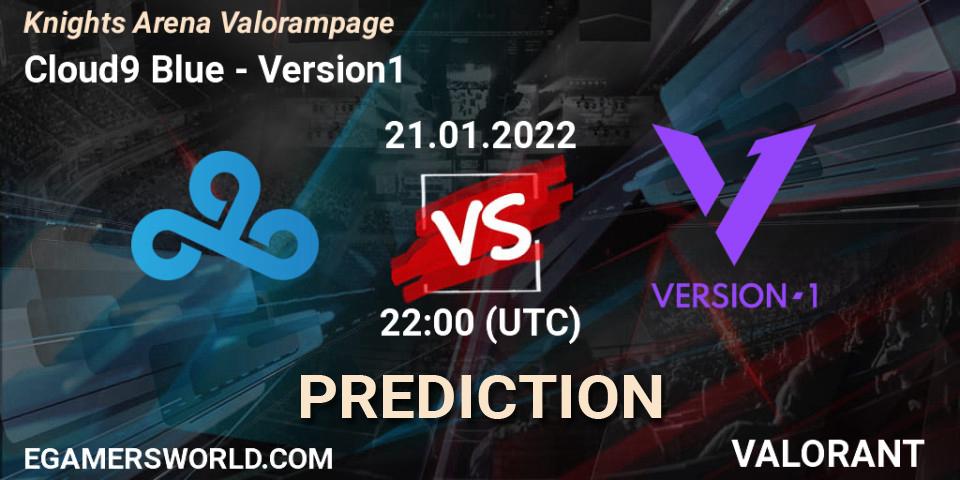 Prognoza Cloud9 Blue - Version1. 21.01.2022 at 22:00, VALORANT, Knights Arena Valorampage