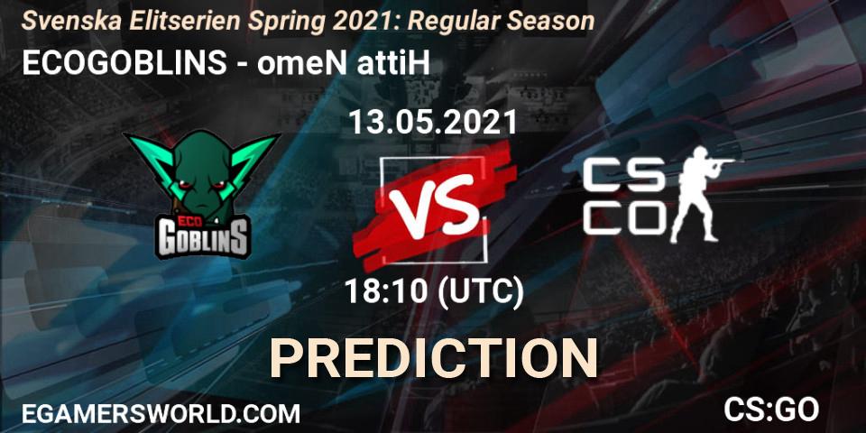 Prognoza ECOGOBLINS - omeN attiH. 14.05.2021 at 16:00, Counter-Strike (CS2), Svenska Elitserien Spring 2021: Regular Season