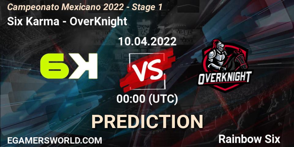 Prognoza Six Karma - OverKnight. 09.04.2022 at 23:00, Rainbow Six, Campeonato Mexicano 2022 - Stage 1