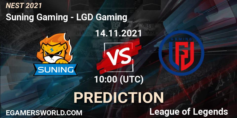 Prognoza LGD Gaming - Suning Gaming. 14.11.21, LoL, NEST 2021