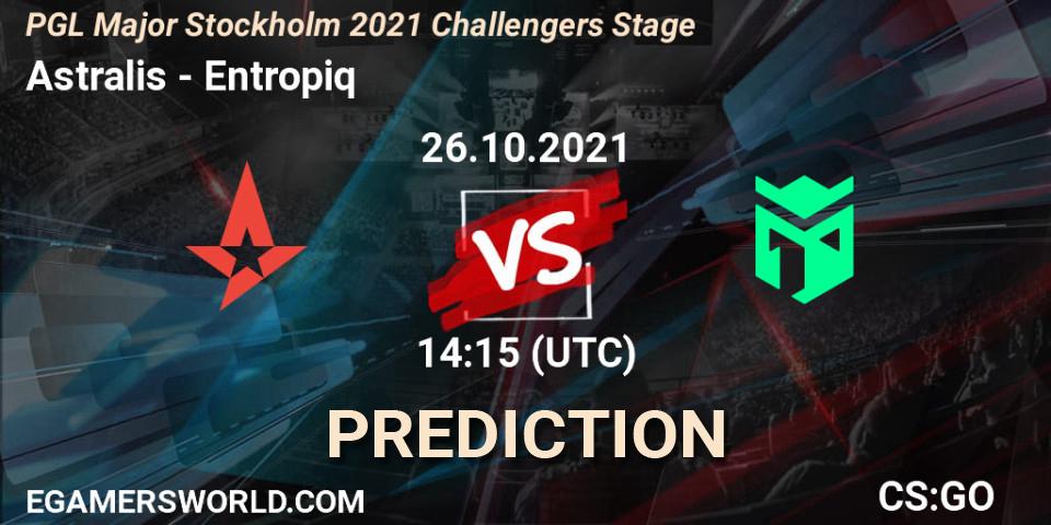 Prognoza Astralis - Entropiq. 26.10.2021 at 14:15, Counter-Strike (CS2), PGL Major Stockholm 2021 Challengers Stage