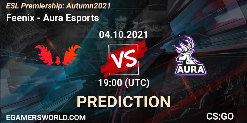 Prognoza Feenix - Aura Esports. 04.10.2021 at 19:00, Counter-Strike (CS2), ESL Premiership: Autumn 2021