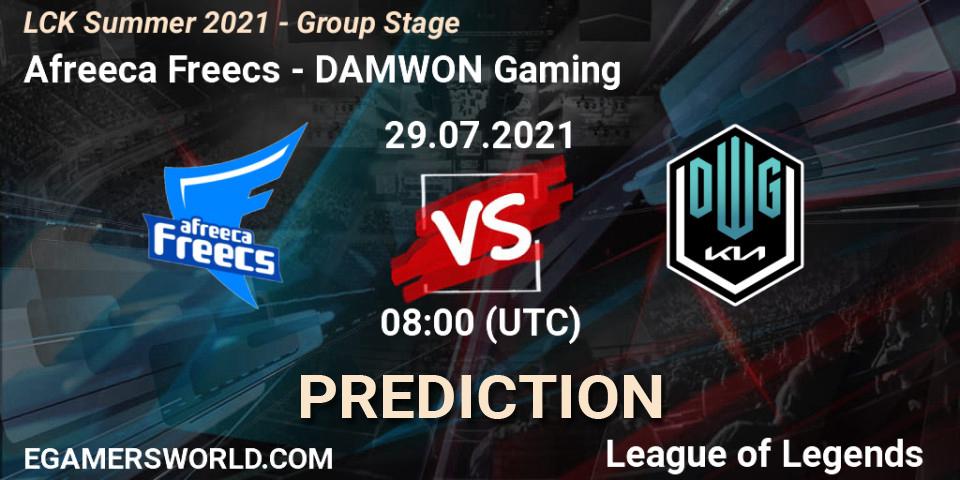 Prognoza Afreeca Freecs - DAMWON Gaming. 29.07.21, LoL, LCK Summer 2021 - Group Stage