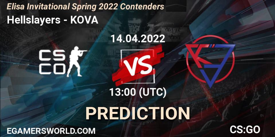 Prognoza Hellslayers - KOVA. 14.04.2022 at 13:05, Counter-Strike (CS2), Elisa Invitational Spring 2022 Contenders