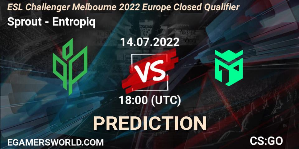 Prognoza Sprout - Entropiq. 14.07.2022 at 18:00, Counter-Strike (CS2), ESL Challenger Melbourne 2022 Europe Closed Qualifier