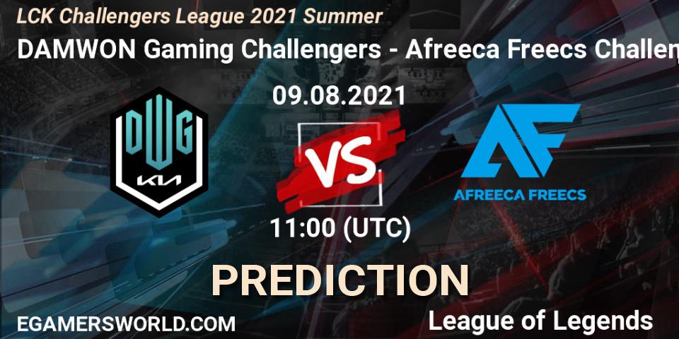 Prognoza DAMWON Gaming Challengers - Afreeca Freecs Challengers. 09.08.2021 at 11:20, LoL, LCK Challengers League 2021 Summer