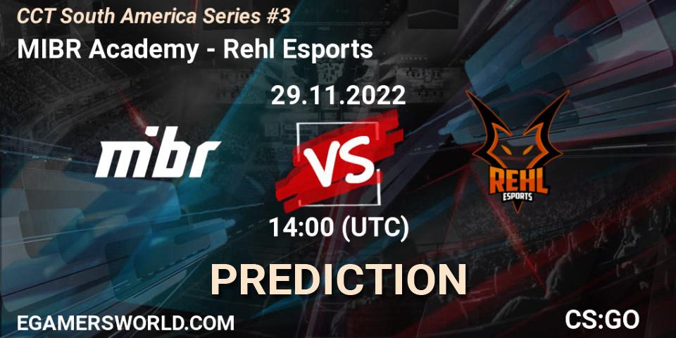 Prognoza MIBR Academy - Rehl Esports. 29.11.22, CS2 (CS:GO), CCT South America Series #3