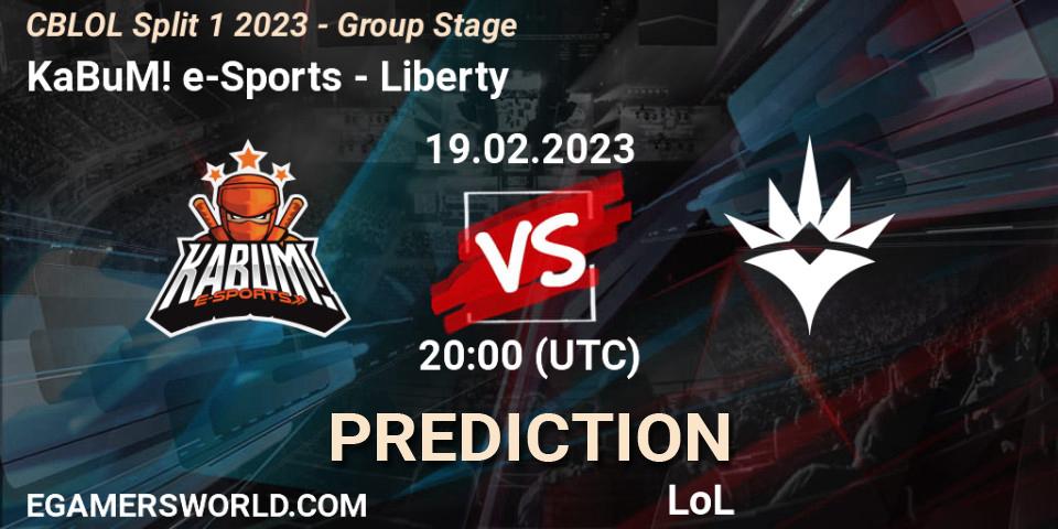 Prognoza KaBuM! e-Sports - Liberty. 19.02.2023 at 20:15, LoL, CBLOL Split 1 2023 - Group Stage