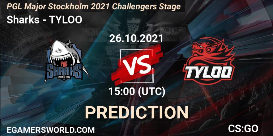 Prognoza Sharks - TYLOO. 26.10.2021 at 15:35, Counter-Strike (CS2), PGL Major Stockholm 2021 Challengers Stage