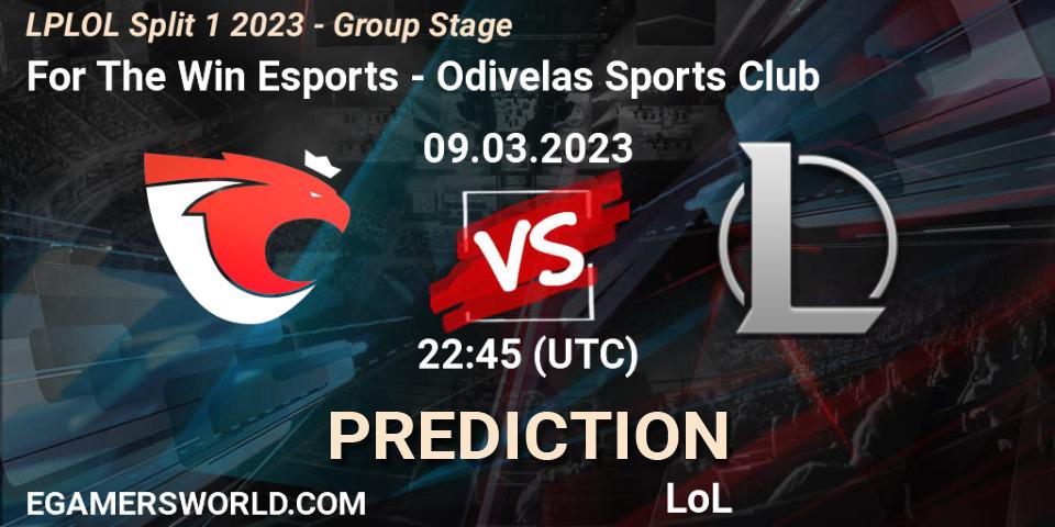 Prognoza For The Win Esports - Odivelas Sports Club. 09.03.2023 at 22:45, LoL, LPLOL Split 1 2023 - Group Stage