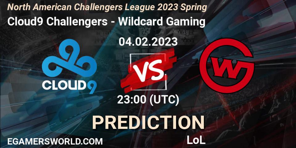 Prognoza Cloud9 Challengers - Wildcard Gaming. 04.02.23, LoL, NACL 2023 Spring - Group Stage
