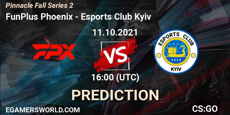 Prognoza FunPlus Phoenix - Esports Club Kyiv. 11.10.2021 at 16:00, Counter-Strike (CS2), Pinnacle Fall Series #2