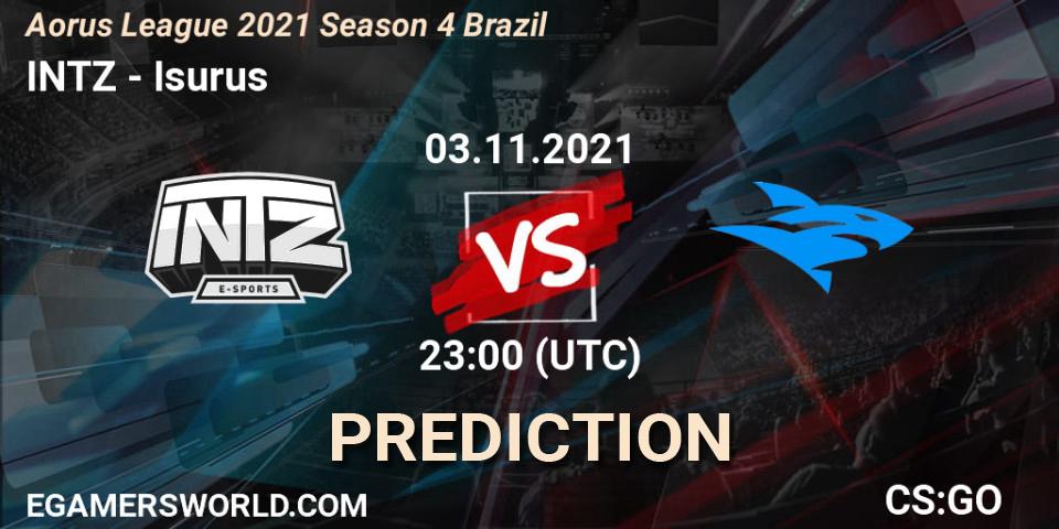 Prognoza INTZ - Isurus. 03.11.21, CS2 (CS:GO), Aorus League 2021 Season 4 Brazil