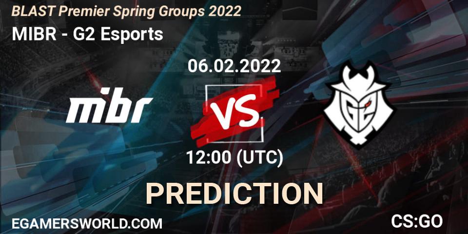 Prognoza MIBR - G2 Esports. 06.02.22, CS2 (CS:GO), BLAST Premier Spring Groups 2022