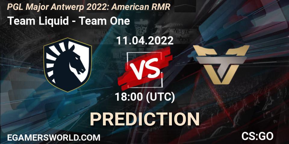 Prognoza Team Liquid - Team One. 11.04.2022 at 18:25, Counter-Strike (CS2), PGL Major Antwerp 2022: American RMR