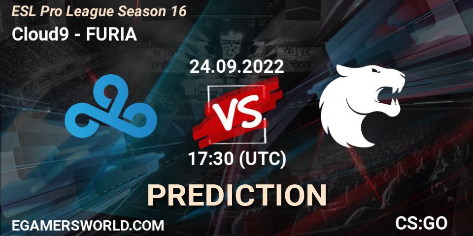 Prognoza Cloud9 - FURIA. 24.09.22, CS2 (CS:GO), ESL Pro League Season 16