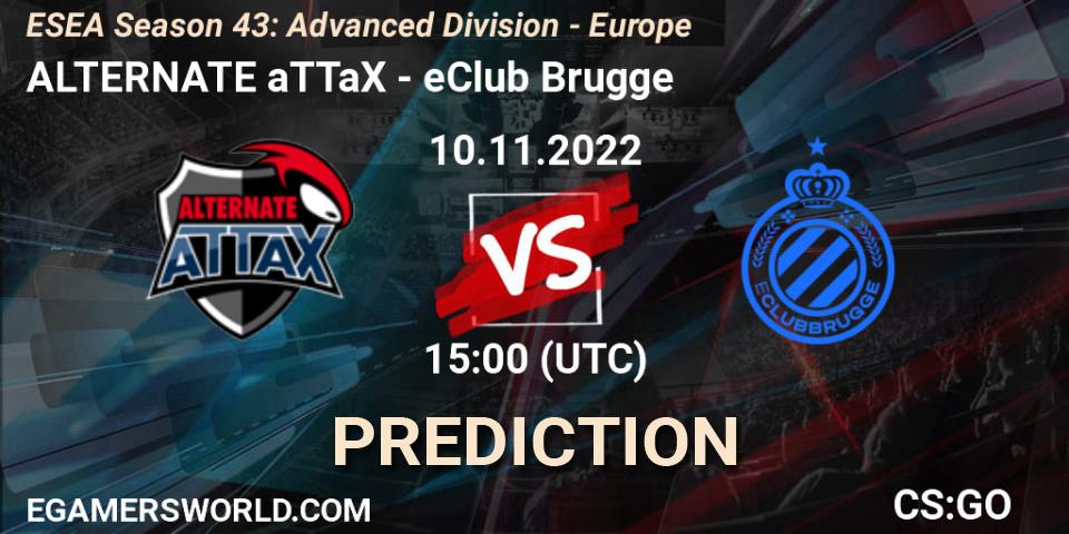 Prognoza ALTERNATE aTTaX - eClub Brugge. 10.11.2022 at 15:00, Counter-Strike (CS2), ESEA Season 43: Advanced Division - Europe