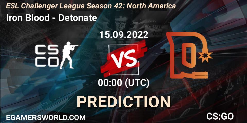 Prognoza Iron Blood Gaming - Task Force 141. 28.09.2022 at 00:00, Counter-Strike (CS2), ESL Challenger League Season 42: North America