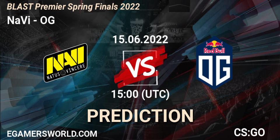 Prognoza NaVi - OG. 15.06.2022 at 15:30, Counter-Strike (CS2), BLAST Premier Spring Finals 2022 