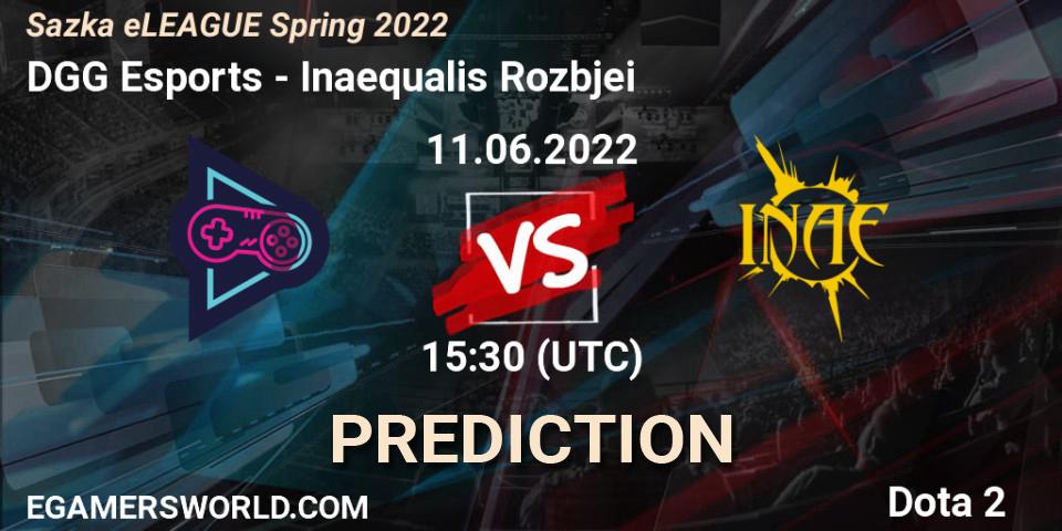 Prognoza DGG Esports - Inaequalis Rozbíječi. 11.06.2022 at 15:09, Dota 2, Sazka eLEAGUE Spring 2022