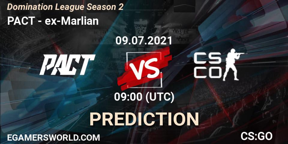 Prognoza PACT - ex-Marlian. 09.07.2021 at 09:00, Counter-Strike (CS2), Domination League Season 2