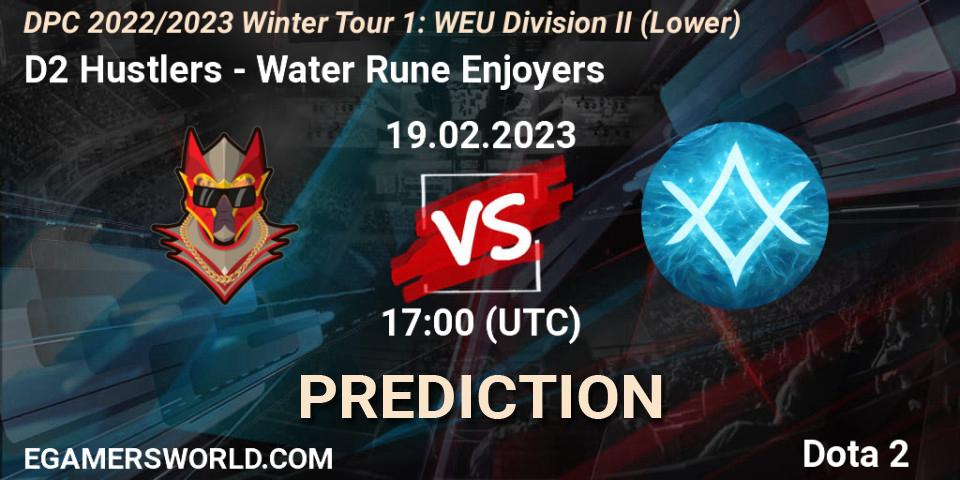 Prognoza D2 Hustlers - Water Rune Enjoyers. 19.02.23, Dota 2, DPC 2022/2023 Winter Tour 1: WEU Division II (Lower)