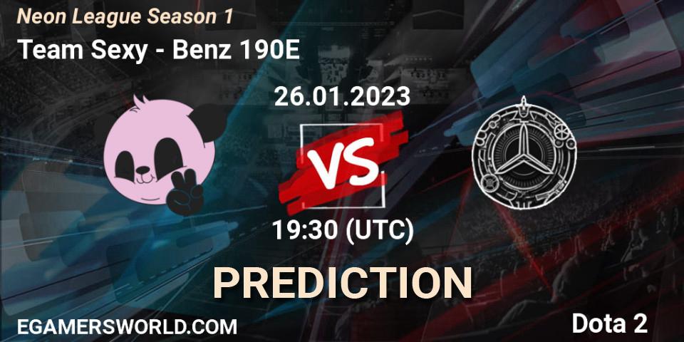 Prognoza Team Sexy - Benz 190E. 27.01.23, Dota 2, Neon League Season 1